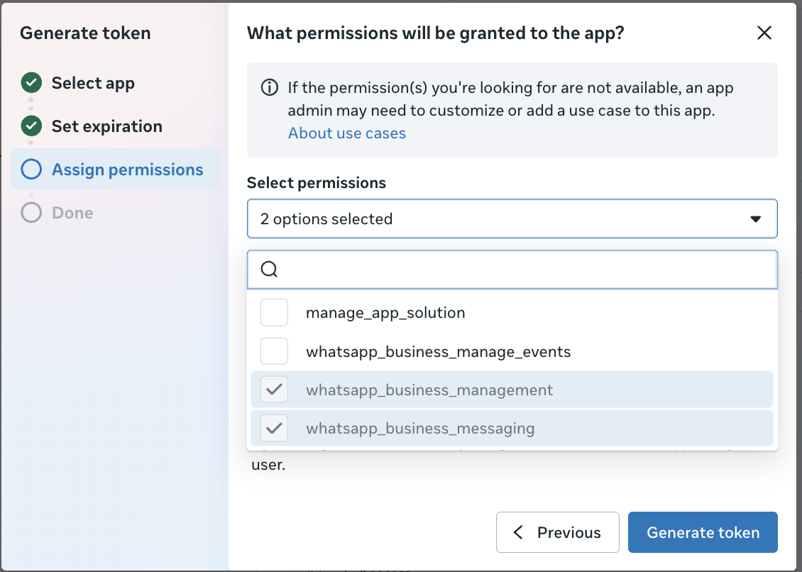 Select Permissions